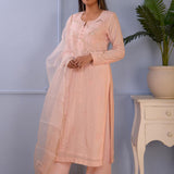 Light Baby Pink Cotton Silk Kurta Set