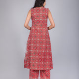 Mustard Yellow Floral Printed Peplum Salwar Set