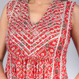 Mustard Yellow Floral Printed Peplum Salwar Set
