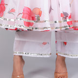 Coral Rose Trail Anarkali Set
