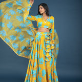 Multi-Color Panel Sequined Blended Lehenga Set