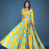 Multi-Color Panel Sequined Blended Lehenga Set