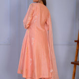 Light Pink Chanderi Kurti Set