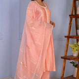 Light Pink Chanderi Kurti Set