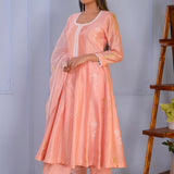 Light Pink Chanderi Kurti Set