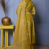 Olive Green Kurta With Palazzo Set