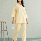 Sunshine Yellow Stripe Co-Ord Set