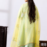 Sea Green Dori Embroidery Chanderi Anarkali Churidar Set