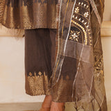 Beautiful Mocha Gotta Patti Kurti Set