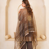 Beautiful Mocha Gotta Patti Kurti Set