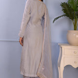 Sky Blue Cotton Silk Straight Kurta Set