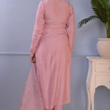 Purple Cotton Silk Straight Kurta Set