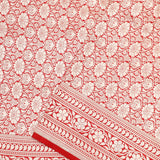 Burgundy Red Banarasi Silk Saree With Zari Butta