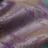 Mauve Purple Kanjivaram Silk Saree With Floral Ogival Weaving