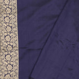 Admiral Blue Chiniya Banarasi Silk Saree