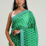 Sea Green Organza Arch Crafted Saree