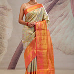 Turquoise Green Jaal Kanjivaram Silk Saree