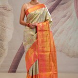 Turquoise Green Jaal Kanjivaram Silk Saree