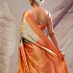 Turquoise Green Jaal Kanjivaram Silk Saree