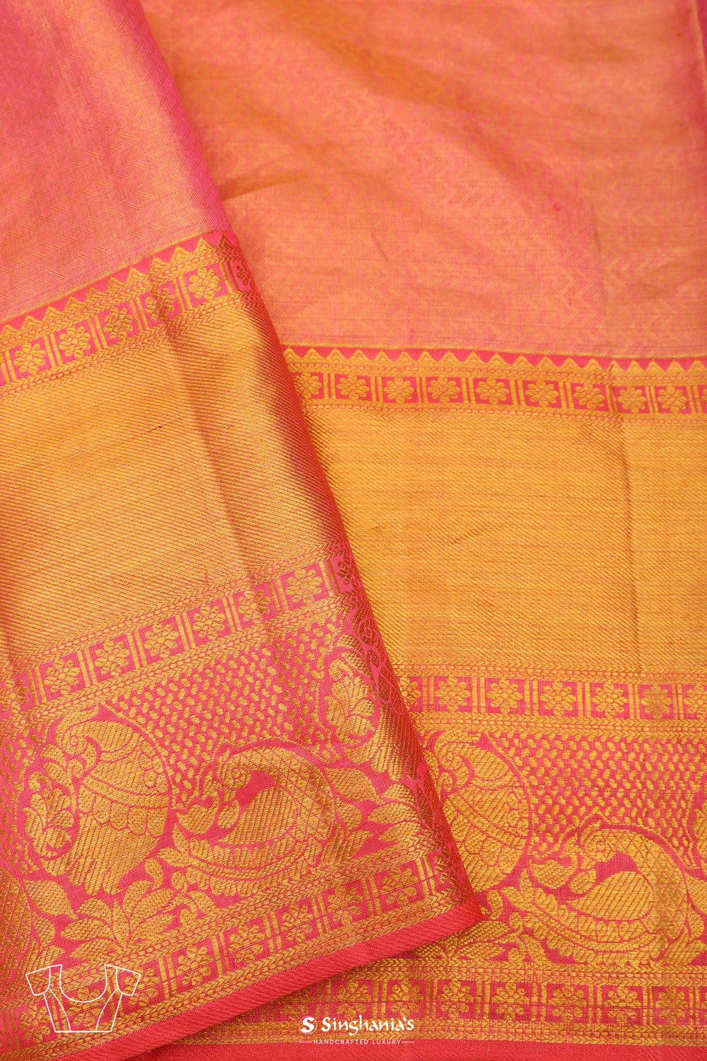 Turquoise Green Jaal Kanjivaram Silk Saree