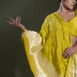 <img> Spectrum Yellow Bandhani Kanjivaram Saree