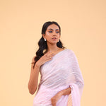 Lemonade Pink Organza Handcrafted Saree