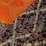 Rich Black Bandhani Ajrakh Silk Handloom Saree