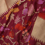 Maroon Banarasi Saree With Meenakari Design