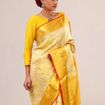Pastel Gold Jaal Kanjivaram Silk Saree