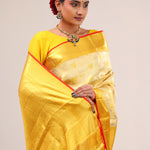 Pastel Gold Jaal Kanjivaram Silk Saree