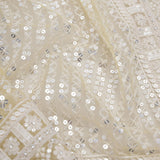 Butter Yellow Net Designer Saree With Sequin Embroidery