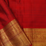 Cadmium Green Kanjivaram Silk Saree With Floral Jaal Weaving