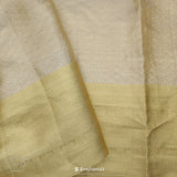 Pastel Off-White Tissue Kanjivaram Silk Saree With Jaal Weaving
