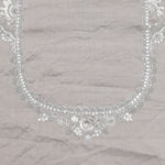 White Grey Tissue Designer Saree With Floral Embroidery