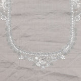 White Grey Tissue Designer Saree With Floral Embroidery