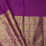 Almond Peach Kanjivaram Silk Saree With Floral Jaal Weaving