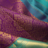 Dark Magenta Purple Kanjivaram Silk Saree With Floral Jaal Weaving