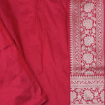 Crimson Red Banarasi Silk Saree With Meenakari Design