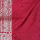 Ruby Red Banarasi Silk Saree With Jamdani And Meenakari Design