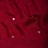 Deep Maroon Silk Saree With Hand Embroidery