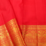 Cadmium Green Kanjivaram Silk Saree With Floral Jaal Design