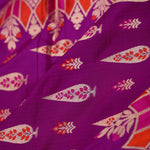 Deep Magenta Flora Banarasi Silk Saree