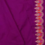 Deep Magenta Flora Banarasi Silk Saree