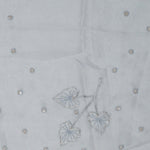 Beau Blue Tissue Organza Saree With Hand Embroidery