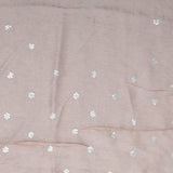 Powdery Peach Tissue Organza Saree With Hand Embroidery