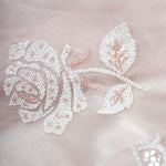 Powdery Peach Tissue Organza Saree With Hand Embroidery