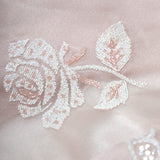 Powdery Peach Tissue Organza Saree With Hand Embroidery