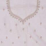 Baby Pink Tissue Organza Saree With Hand Embroidery