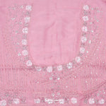 Flamingo Pink Organza Saree With Embroidery Border