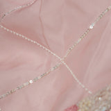 Bubblegum Pink Tissue Organza Saree With Hand Embroidery